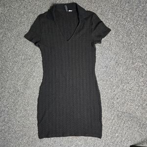 Divided Y2K Inspired Black Knit Dress Size Large